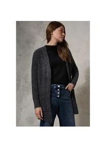 Cardigan Cecil Gr. XL (44), grau (charcoal melange) Damen Strickjacken aus softem Materialmix