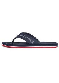 Zehentrenner Tommy Hilfiger "COMFORT BEACH SANDAL" Gr. 43, blau (dunkelblau) Herren Schuhe Dianette, Badeschuh, Schlupfschuh mit Logoschriftzug