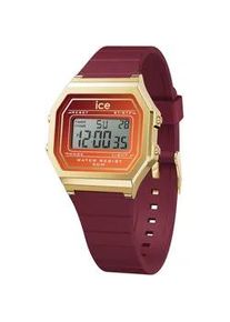 Ice Watch Chronograph ICE-WATCH "ICE digit retro sunset - Small" Armbanduhren dunkelrot Damen Quarzuhr, Armbanduhr, Damenuhr, digital, Silikonarmband, Stoppfunktion