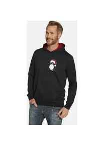 Kapuzensweatshirt Jan Vanderstorm "Sweatshirt FREERIK" Gr. XL, schwarz Herren Sweatshirts