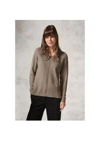 Strickpullover Cecil Gr. XXL (46), grau (dark taupe melange) Damen Pullover mit Strick-Detail