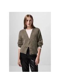 Cardigan STREET ONE STUDIO Gr. 46, braun (mocha kiss mel.) Damen Strickjacken mit Knopfleiste