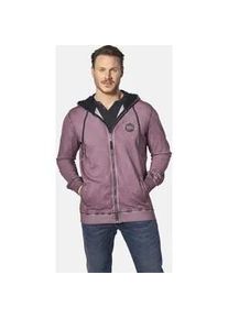 Kapuzensweatjacke Jan Vanderstorm "Sweatjacke PERKELMAN" Gr. XXXL, lila (helllila) Herren Sweatjacken