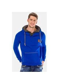 Cipo & Baxx Sweatshirt CIPO & BAXX "Pullover" Gr. L, blau Herren Sweatshirts im coolen Look, C-44200