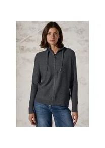 Cardigan Cecil Gr. L (42), grau (charcoal melange) Damen Strickjacken im angenehmen Materialmix