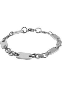 Edelstahlarmband ADELIA ́S "Damen Armband aus Edelstahl 19 cm" Armbänder Gr. 21, Edelstahl, silberfarben (silber) Damen