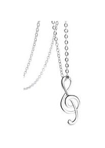 Silberkette Collezione Alessandro "Music" Gr. one size, Silber 925 (Sterlingsilber), silberfarben (silbern) Damen Halsketten mit Notenschlüssel 925 Sterling Silber