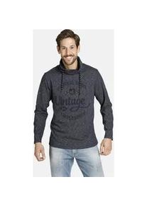 Sweatshirt Jan Vanderstorm "Sweatshirt HAGEN" Gr. XL, blau (blau melange) Herren Sweatshirts