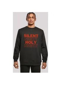 Kapuzenpullover F4NT4STIC "Silent Night Holy Weihnachten" Gr. S, schwarz Herren Pullover Hoodie Sweatshirt Print