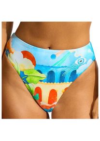 Seafolly Aquarius High Rise Pant Bikini-Bottom Damen (Gr 36 |blau)