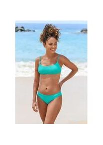 Bustier-Bikini-Top Vivance "Valeria" Gr. L (42/44), Cup C/D, blau (petrol) Damen Bikini-Oberteile herausnehmbare Softcups, verstellbare Träger, Mix-Kini