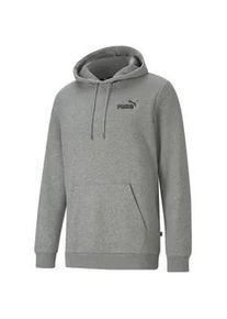 Kapuzensweatshirt Puma "ESS SMALL LOGO HOODIE FL" Gr. XL, grau (medium gray heather) Herren Sweatshirts