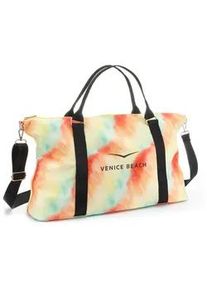 Sporttasche Venice Beach Gr. B/H/T: 54cm x 34cm x 17cm, bunt (grün-orange) Taschen große Umhängetasche, Weekender, Strandtasche mit Druck VEGAN