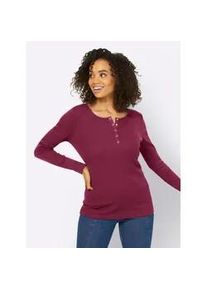 Langarmshirt Heine "Shirt" Gr. 40, rot (bordeaux) Damen Shirts