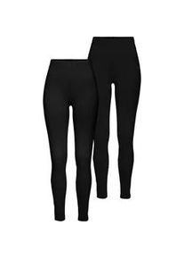 Leggings BOYSEN'S Gr. 44, N-Gr, schwarz (schwarz + schwarz) Damen Hosen mit Baumwolle NEUE FARBE