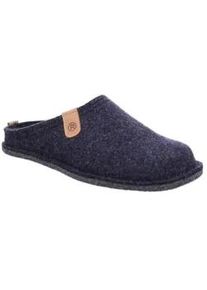 Pantoffel Rohde "LUCCA-H" Gr. 42, blau (nachtblau) Herren Schuhe mit herausnehmbarer Leder-Innensohle, Weite G