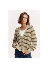 Strickjacke Fransa "Fransa FRAya" Gr. L, braun (birch mix) Damen Strickjacken