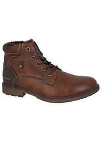 Winterboots Tom Tailor Gr. 40, braun (cognac) Herren Schuhe mit Logoschriftzügen, Weite G