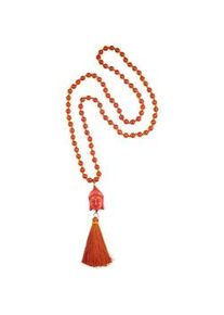 Lange Kette Collezione Alessandro "Nepal" Gr. one size, Glas, orange Damen Halsketten mit echten Glasperlen