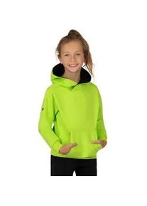 Sweatshirt TRIGEMA "TRIGEMA Kapuzenpullover mit Kängurutasche" Gr. 128, gelb (lemon) Kinder Sweatshirts