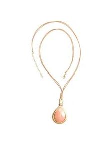 Lange Kette Collezione Alessandro "Rosa" Gr. one size, Metall, rosa Damen Halsketten mit großem Schmuckstein