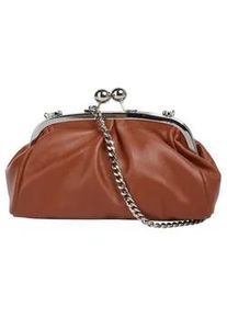 Umhängetasche Samantha Look Gr. B/H/T: 16cm x 13cm x 5cm onesize, braun (cognac) Damen Taschen echt Leder, Made in Italy