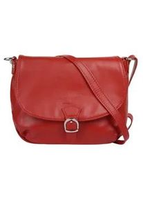 Umhängetasche Samantha Look Gr. B/H/T: 24cm x 16cm x 5cm onesize, rot Damen Taschen echt Leder, Made in Italy