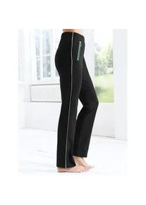 Homewearpants Gr. 48, Normalgrößen, schwarz (schwarz-mint) Damen Hosen