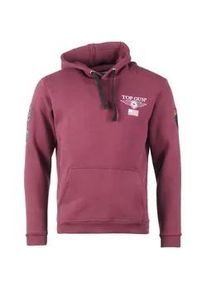 Kapuzenpullover Top Gun "TG20193130" Gr. 52 (L), rot (bordeaux) Herren Pullover Hoodie Sweatshirt