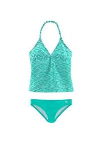 Tankini Venice Beach Gr. 146/152, N-Gr, grün (mint-weiß) Kinder Bikini-Sets verstellbare Träger, unifarbene Hose