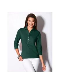 Poloshirt Casual Looks "Poloshirt" Gr. 42, grün (tannengrün) Damen Shirts