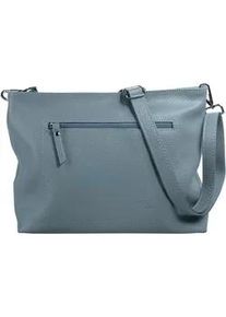 Umhängetasche Samantha Look Gr. B/H/T: 30cm x 24cm x 10cm onesize, blau (hellblau) Damen Taschen echt Leder, Made in Italy