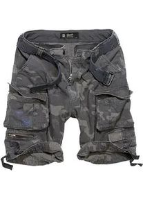 Cargoshorts BRANDIT "Brandit Herren Savage Vintage Cargo Shorts" Gr. 7XL, US-Größen, grün (schwarzcamo) Herren Hosen