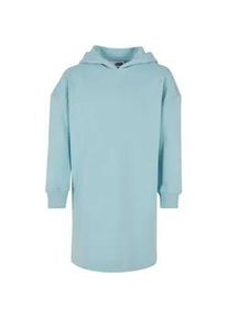 Shirtkleid Urban Classics "Urban Classics Damen Girls Oversized Terry Hoody Dress" Gr. 158/164, Normalgrößen, blau (oceanblau) Mädchen Kleider Sweatkleid Minikleid