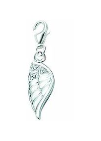 Charm-Einhänger ADELIA ́S "925 Silber Charms Anhänger Flügel mit Zirkonia" silberfarben (silber) Damen 925 Sterling Silber mit Zirkonia Silberschmuck für