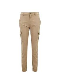 Cargohose Urban Classics "Urban Classics Damen Ladies High Waist Cargo Pants" Gr. 34, Normalgrößen, grau (softtaupe) Damen Hosen