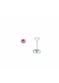 Paar Ohrhänger ADELIA ́S "Damen Silberschmuck" Ohrringe Gr. Damen, Silber 925 (Sterlingsilber), rosa Damen 925 Sterling Silber mit Zirkonia Silberschmuck für