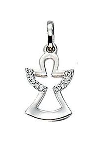 Charm-Einhänger ADELIA ́S "925 Silber Charms Anhänger Engel" silberfarben (silber) Damen mit Zirkonia Silberschmuck für