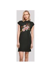 Shirtkleid F4NT4STIC "Blumen" Gr. S, schwarz Damen Kleider Print