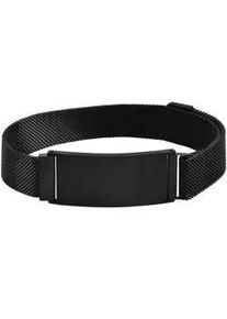 Edelstahlarmband ADELIA ́S "Herren Armband aus Edelstahl 27 cm" Armbänder Gr. 27, Edelstahl, schwarz Herren