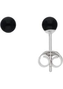 Paar Ohrhänger ADELIA ́S "925 Silber Ohrringe Ohrstecker Ø 4,2 mm" Gr. Damen, Silber 925 (Sterlingsilber), silberfarben (silber) Damen mit Onyx Silberschmuck für