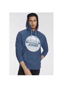 Jack & Jones Kapuzensweatshirt JACK & JONES "JJLOYD SWEAT HOOD" Gr. XL, blau (ensign blau) Herren Sweatshirts