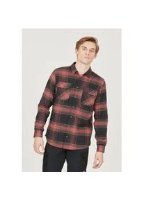 Fleeceshirt WHISTLER "Jamba" Gr. S, schwarz (schwarz-rot) Herren Shirts aus atmungsaktivem Flannel