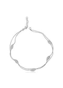 Fußkette Firetti "Schmuck Geschenk Silber 925 Körperschmuck Blätter Fantasie" Fußkettchen Gr. Silber 925 (Sterlingsilber), silberfarben (silber-925)