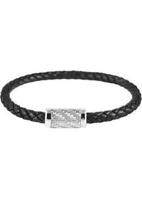 Edelstahlarmband ADELIA ́S "Herren Armband aus Edelstahl 22,5 cm" Armbänder Gr. 22,5, Edelstahl, schwarz Herren