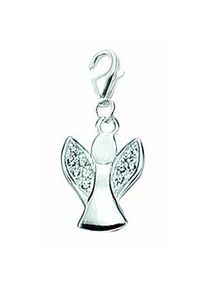 Charm-Einhänger ADELIA ́S "925 Silber Charms Anhänger Engel" silberfarben (silber) Damen mit Zirkonia Silberschmuck für