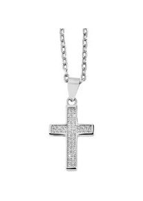 Ketten-Anhänger ADELIA ́S "Damen Anhänger Kreuz aus 925 Silber mit Zirkonia" Schmuckanhänger silberfarben (silber) Damen