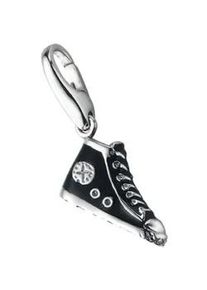 Charm-Einhänger Giorgio Martello MILANO "Turnschuh, Silber 925" Charms schwarz Damen