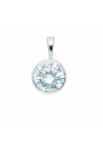 Ketten-Anhänger ADELIA ́S "Damen Silberschmuck 925 Silber Anhänger mit Zirkonia Ø 7,9 mm" Schmuckanhänger Gr. mit Zirkonia, Silber 925 (Sterlingsilber), silberfarben (silber) Damen 925 Sterling Silber mit Zirkonia Silberschmuck für