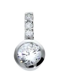 Ketten-Anhänger Firetti "Schmuck Geschenk Silber 925 Halsschmuck Anhänger für Halskette" Schmuckanhänger Gr. Silber 925 (Sterlingsilber), 1,3 g, bunt (silberfarben, weiß, weiß) Damen mit Zirkonia (synth.)